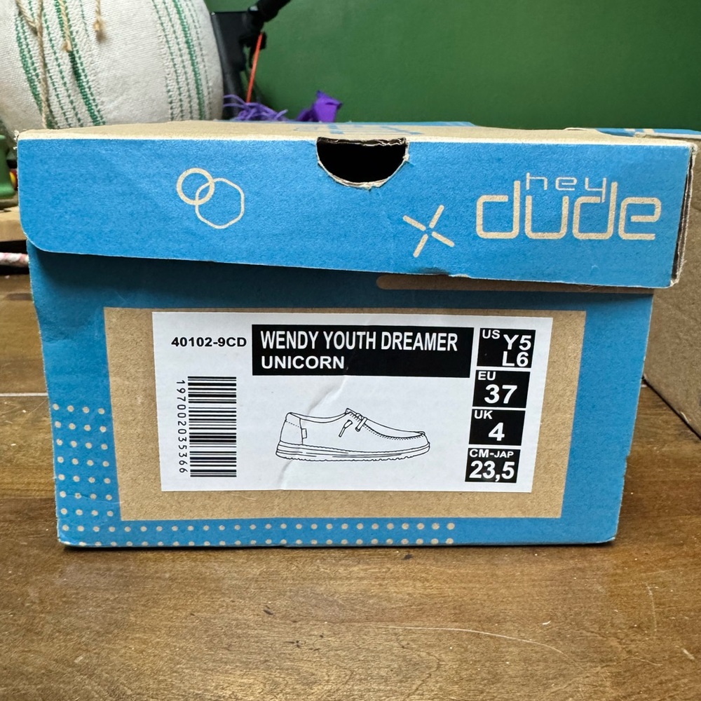 Hey Dude Wendy Youth Dreamer Unicorn Sneakers - White